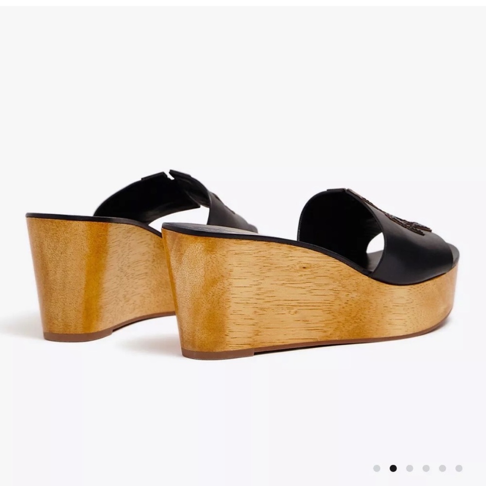 New TORY BURCH Ines Wedge Slides - Picture 3 of 8